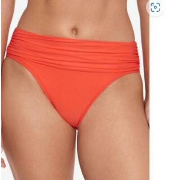 Lauren Ralph Lauren Women's Banded Hipster Swim Bottom Swimsuit 12, Sunset 14396 - Picture 1 of 1